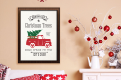 Christmas Tree Truck SVG - Red Tree Truck Sign SVG cut files Product Image 2