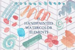 15 Watercolor Scribbles / Elements Product Image 2