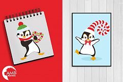 Winter Penguins cliparts, graphics, illustrations AMB-307 Product Image 5