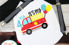 Fourth Birthday Firetruck Product Image 2