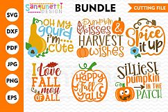 Fall lettering Bundle, SVG Bundle, pumpkin svg, harvest SVG Product Image 1