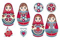 Matryoshka. Russian souvenir. Soccer balls for children. Footbal. Babushka doll Product Image 3