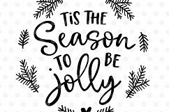 Tis the season to be jolly Christmas SVG, EPS, PNG, DXF Product Image 2
