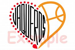 Vaqueros Sport Heart SVG School Spirit football 935s Product Image 3