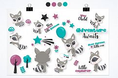 Woodland raccoon graphics and illustrations Product Image 2