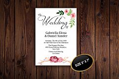 Floral Wedding Invitation Template, DAD_01 Product Image 4