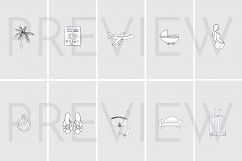 40 Instagram Story Highlights Icons in Grey, Hand Drawn Product Image 4