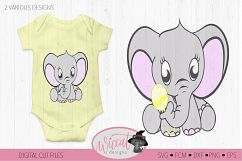 Baby elephant svg, Neutral baby svg, newborn, scanncut Product Image 1