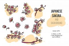 Pink Japanese Bird - Floral set Product Image 2