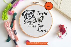 Dog Pug Cross stitch pattern PDF Dog lover gift Embroidery Product Image 2