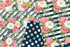 Watercolor flowers digital paper - Shantal Product Image 4