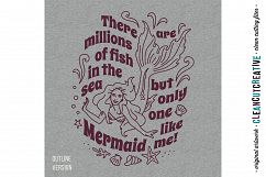 ONLY ONE MERMAID LIKE ME! - SVG DXF EPS PNG - Cricut &amp; Silhouette - clean cutting files Product Image 4