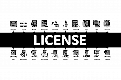 License Certificate Minimal Infographic Banner Vector Product Image 1