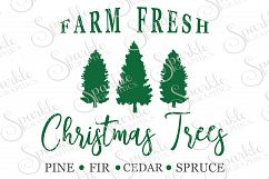 Farm Fresh Christmas Trees  File Set | SVG, EPS, DXF, PNG Product Image 1