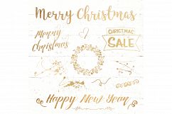 christmas text overlay lettering gold Product Image 1