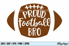 Football, SVG, Proud Football Bro, Brother, Football Bro PNG Product Image 1