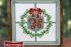 NEW! Farmhouse Christmas Monogram Window Frame SVG LL256H Product Image 2