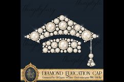 28 Diamond &amp; Pearl Education Clip Arts, Pearl Graduation Kit Product Image 8