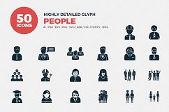 Glyph People Icons Set Product Image 1