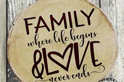 Family - Where Life Begins And Love Never Ends Product Image 2