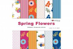 Spring flowers. Clip art and digital papers collection. Product Image 7