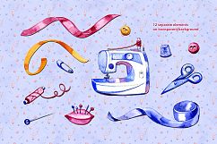 Watercolor sewing tools set Product Image 2