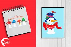 Snowman Clipart, Christmas Clipart, Frosty the Snowmen Clipart, Snowman Family, Snowman Clipart, AMB-1512clipart, graphics, illustrations AMB-1512 Product Image 4