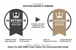 36 VINTAGE BADGE &amp; RIBBON Vol.8 Product Image 3
