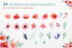Watercolor Floral Elements Product Image 1