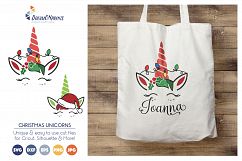 Christmas Unicorn SVG Cut Files Product Image 1
