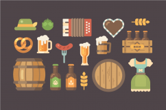 Oktoberfest beer festival icons and patterns Product Image 2