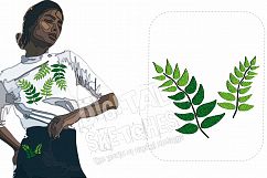 Fern Forest Machine Embroidery Design 2 Sizes Product Image 1
