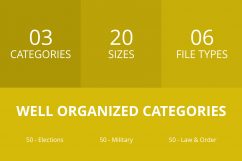 150 Law &amp; Order Line Inverted Icons Product Image 3