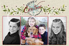 Christmas Year End Review Photo Card With Family Icons 18-01 Product Image 2