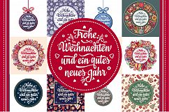 Frohe Weihnacht. Neues Jahr. Congratulations in German language. Happy Christmas in Deutschland. Product Image 1