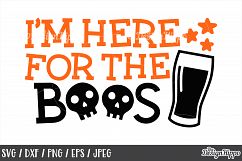 I&#039;m here for the boos, SVG, Boo, Halloween, Skull, SVG, PNG Product Image 1
