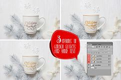 Christmas mug and letter mockup Product Image 6