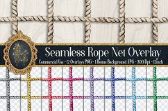 12 Seamless Rope Net Overlay Transparent PNG Images Product Image 1