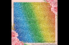 16 Rainbow Glitter Digital Papers, Gradient Ombre Glitter Product Image 2
