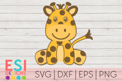 Cute Baby Giraffe SVG | Kids SVG |Zoo SVG | SVG DXF EPS PNG Product Image 1