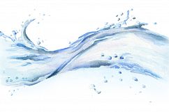 Water splash. Watercolor Product Image 4