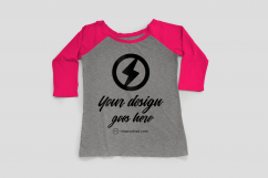 Raglan Tee Photoshop Mock Up Product Image 2