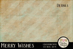 Christmas Backgrounds - Merry Wishes Digital Papers Textures Product Image 5