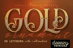 Golden Ornament- 3D Lettering Product Image 1