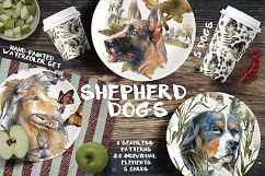 Shepherd dogs watercolor set Product Image 1