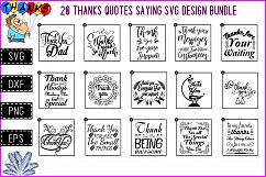20 Thanks Quote SVG Design Bundle Vol 1. Product Image 2