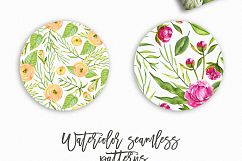 Watercolor Bright Peonies &amp; Twigs Product Image 6