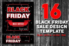 16 Black Friday Sale Banner for online shop, store Product Image 1