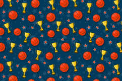 The seamless pattern on the basketball theme. Product Image 3