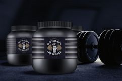 Protein Container, Supplement bottle Mock Up Product Image 2